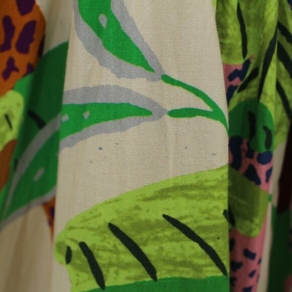 Oliphant Bubble Skirt MIni Dress Kruger Blue Green Puff Sleeves Size XL - Picture 9 of 12